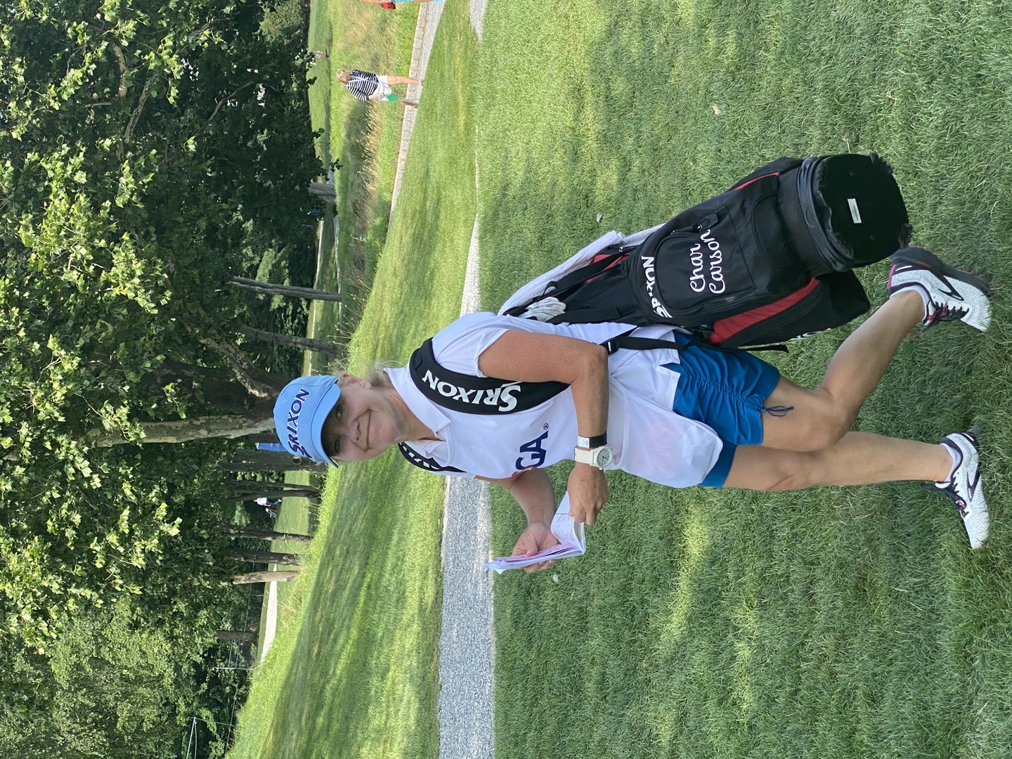 Round 1 and she's still smiling